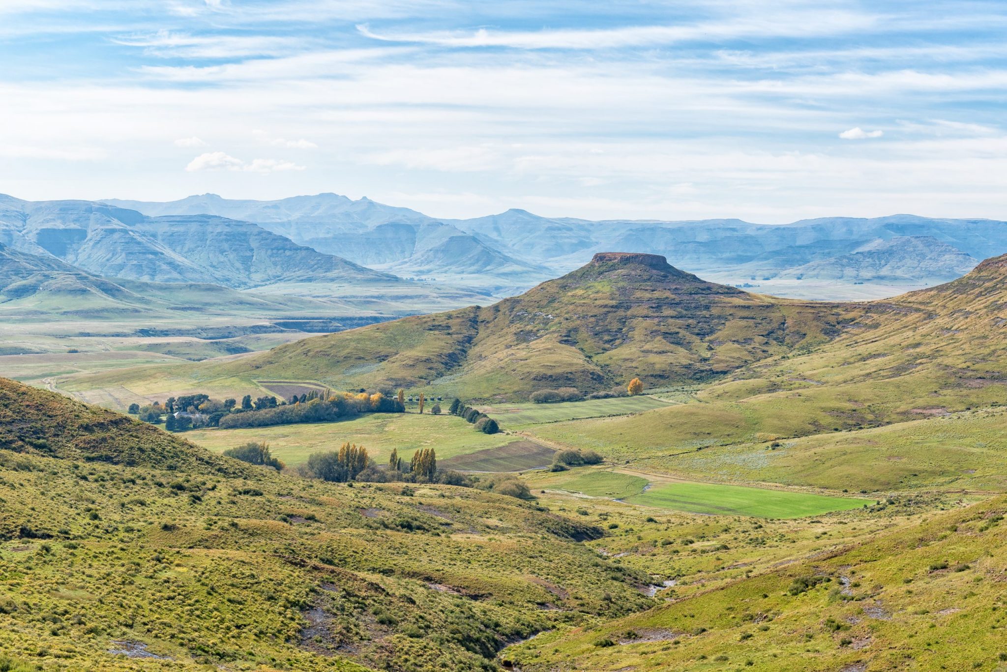 Eastern view from the historic Jouberts Pass at Lady Grey in the Eastern Cape Province