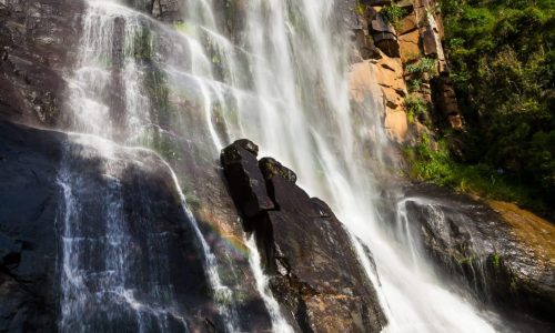 The Madonna and child waterfall at the town of Hogsback, South A