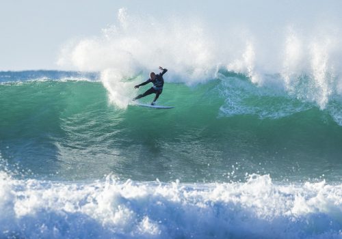 11X World Champion Kelly Slater (USA) is eliminated from the 2018 Corona Open J-Bay with an equal 25th finish after placing second in Heat 4 of Round 2 at Supertubes, Jeffreys Bay, South Africa.
